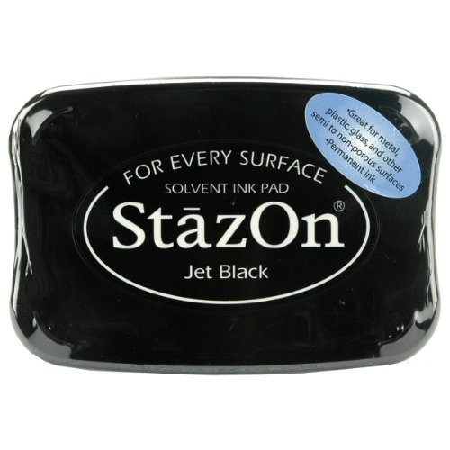 Tsukineko Jet Black Ink - High-Quality Pigment for Stamps and Crafts, 1 oz