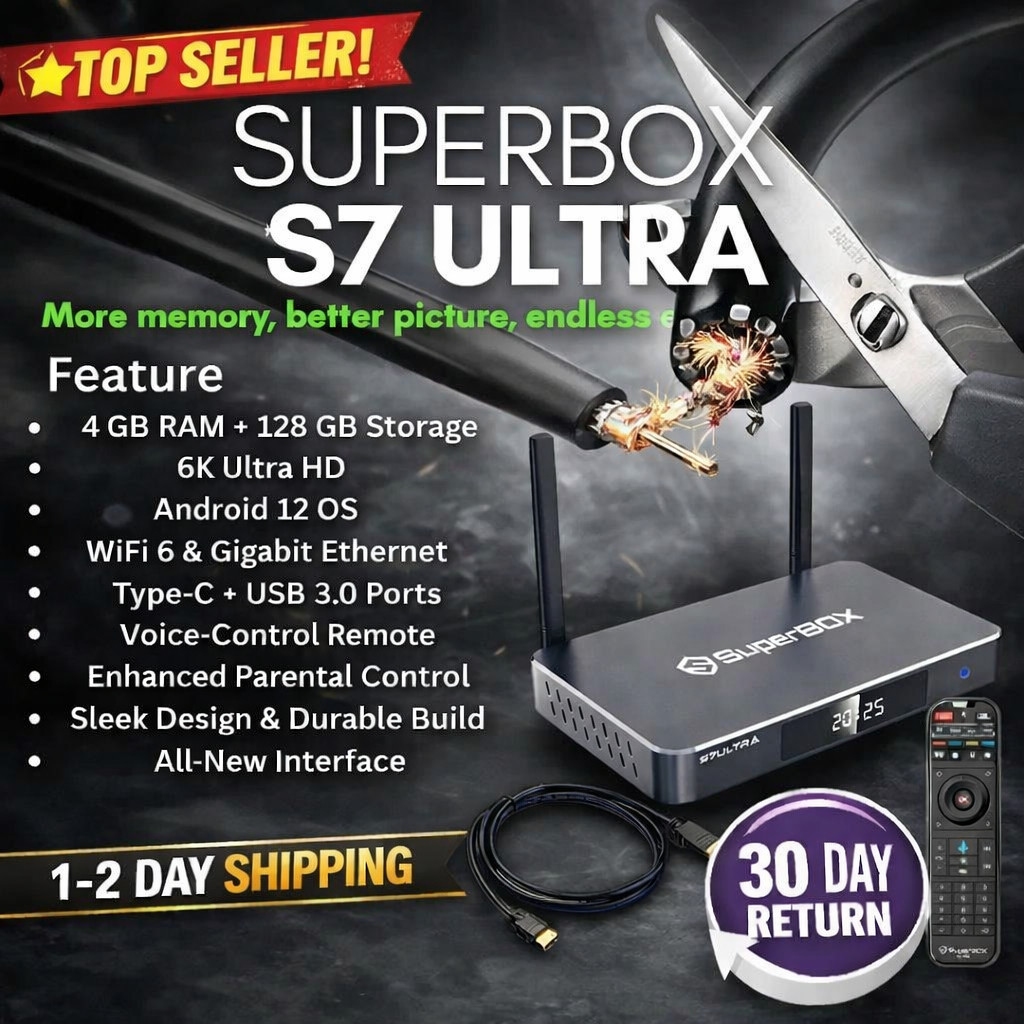 Sealed SuperBox S7 Ultra 128GB 6K TV Box - Backlit Remote, Fast 1 - 2 Shipping