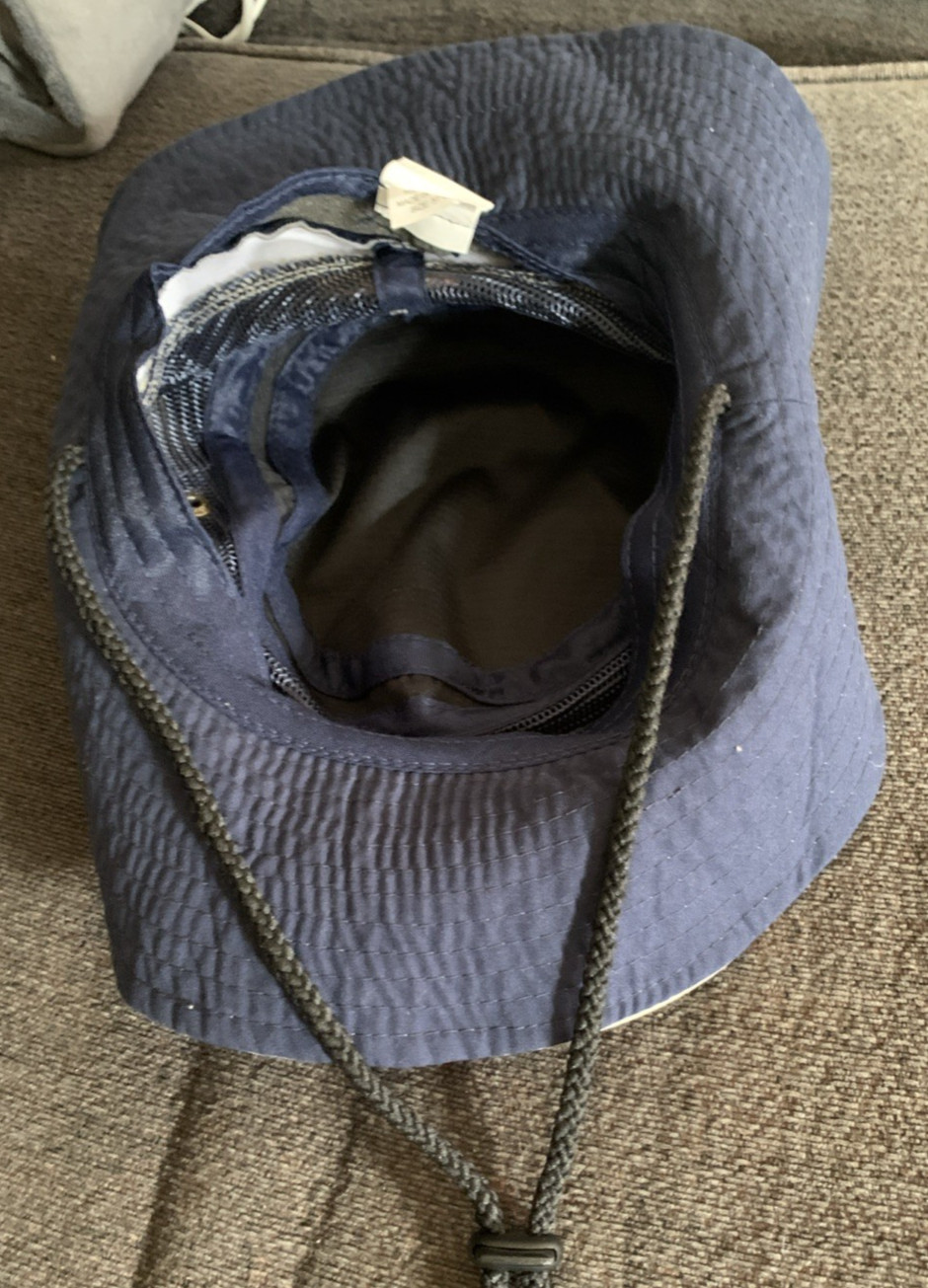 Bucket Hat light weight Cape Code Cloth and mesh sun hat snap sides