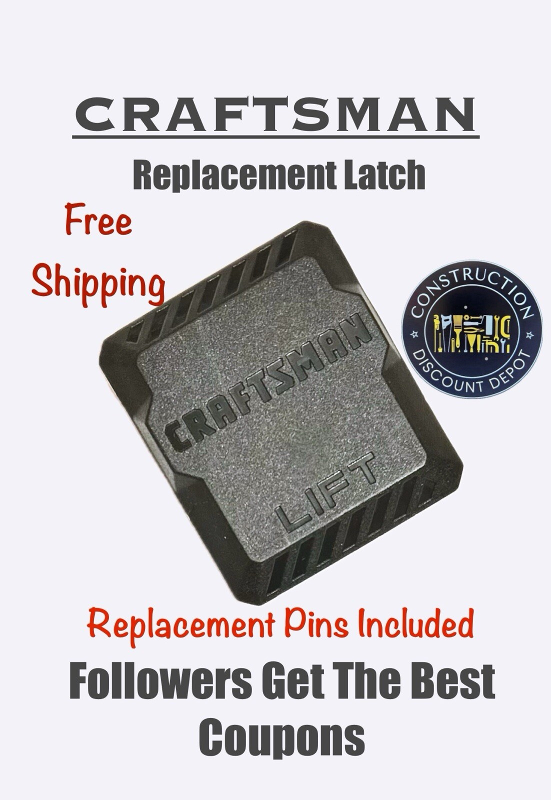 Craftsman Plastic Tool Case Replacement Clip Latch Fastener Black CMMT12025