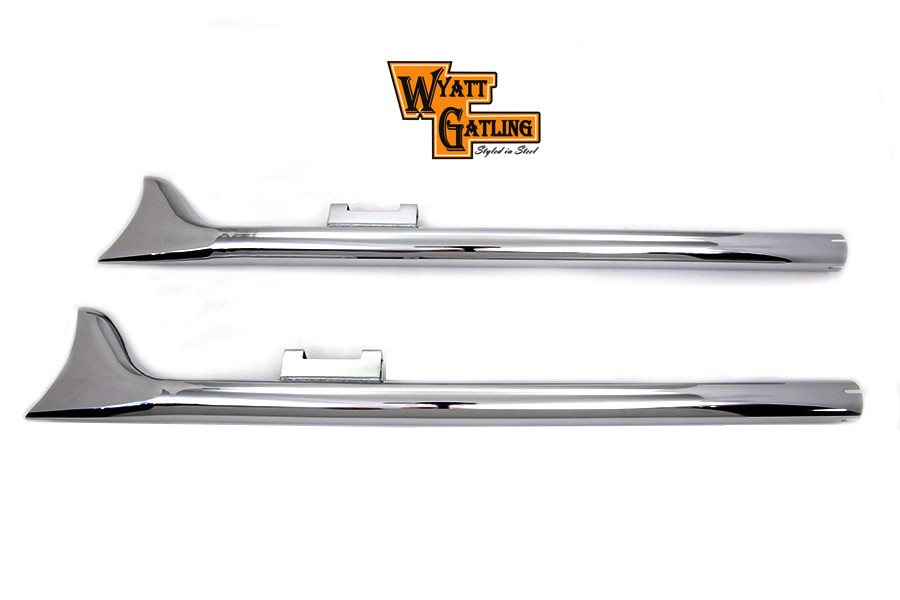 Wyatt Gatling 36 inch Straight Fishtail Set fits Harley Davidson