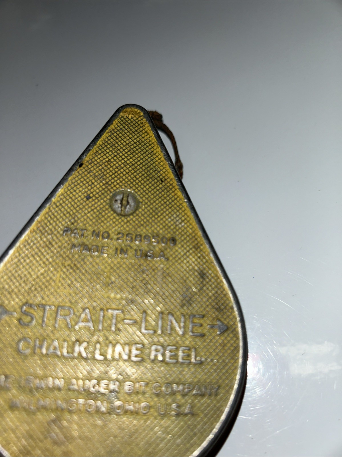 Vintage Irwin Strait-Line Chalk Line Reel Plumb Bob Blue Chalk Made in USA
