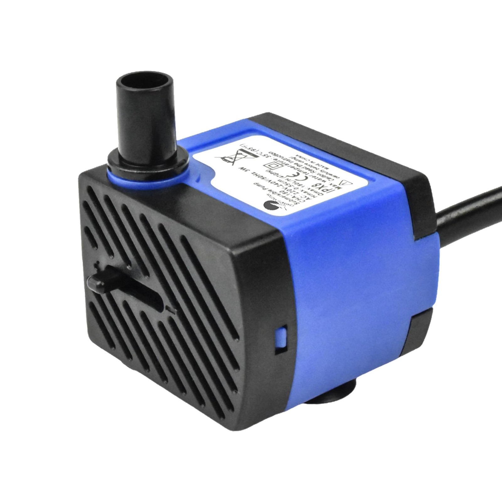 Mini Submersible Fountain Water Pump AC 110V 3W 47GPH 1.8ft Lift Fish Tank