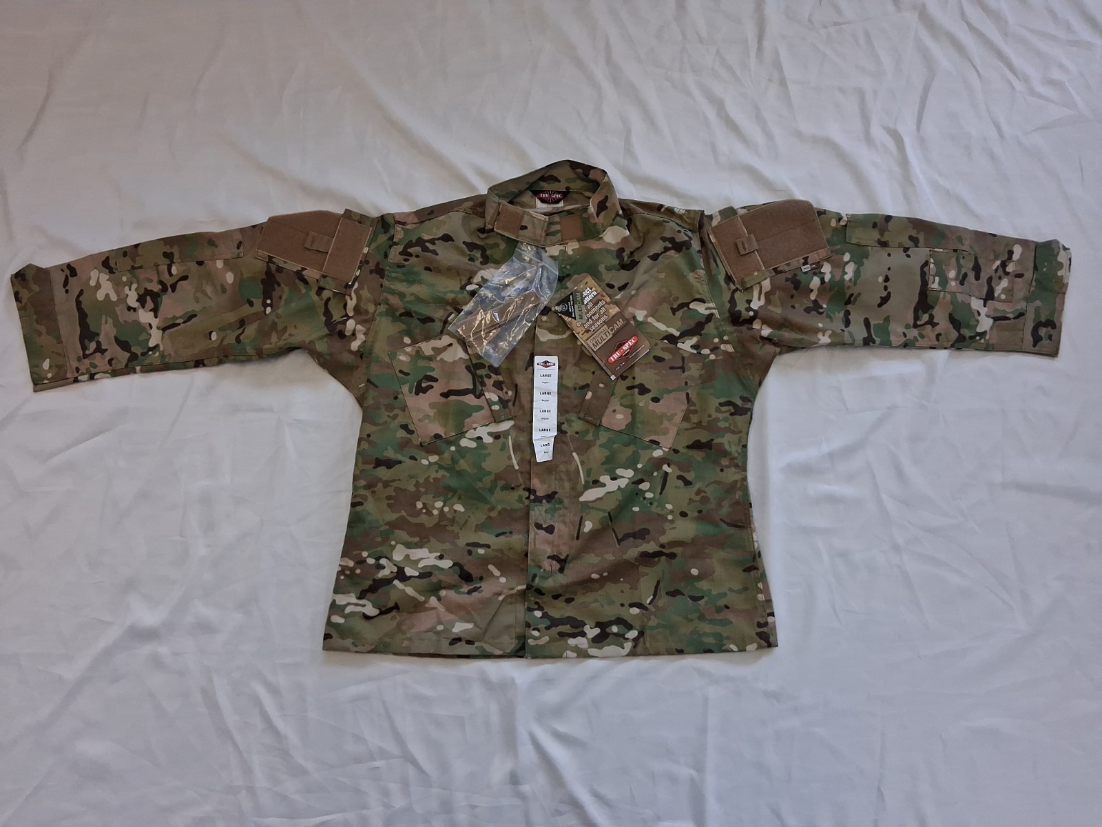 TRU-SPEC Jacket Mens Large Regular OCP Multicam Camouflage Tactical Ripstop NWT