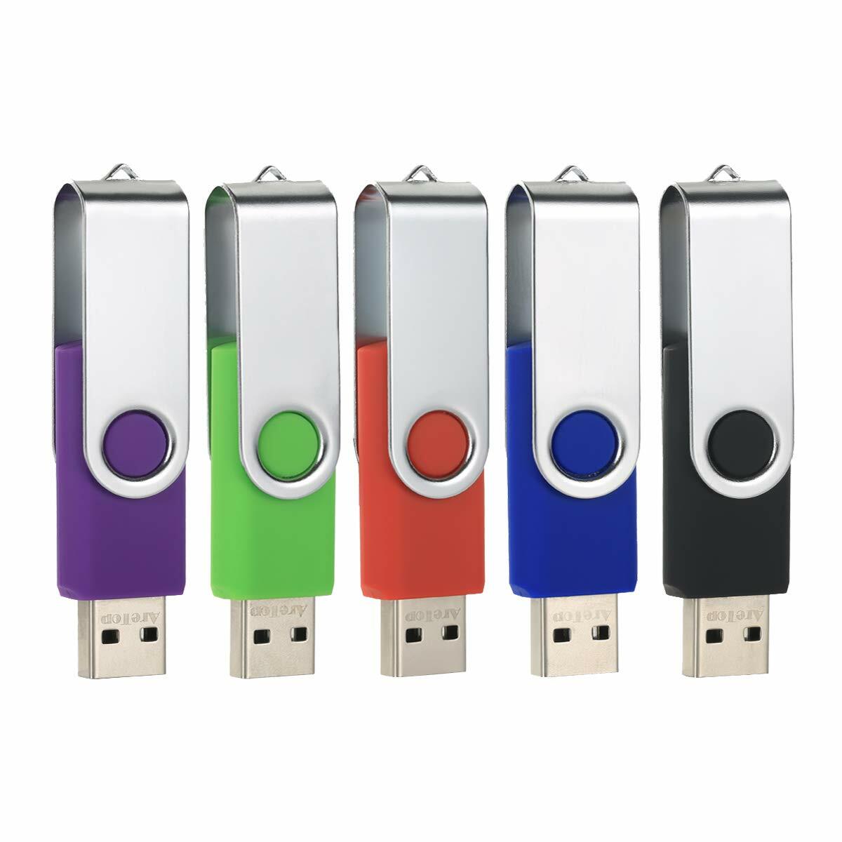 LOT 5PCS - Fold USB 2.0 Flash Drives Memory Stick Storage Pen U Disk 64GB EXFAT