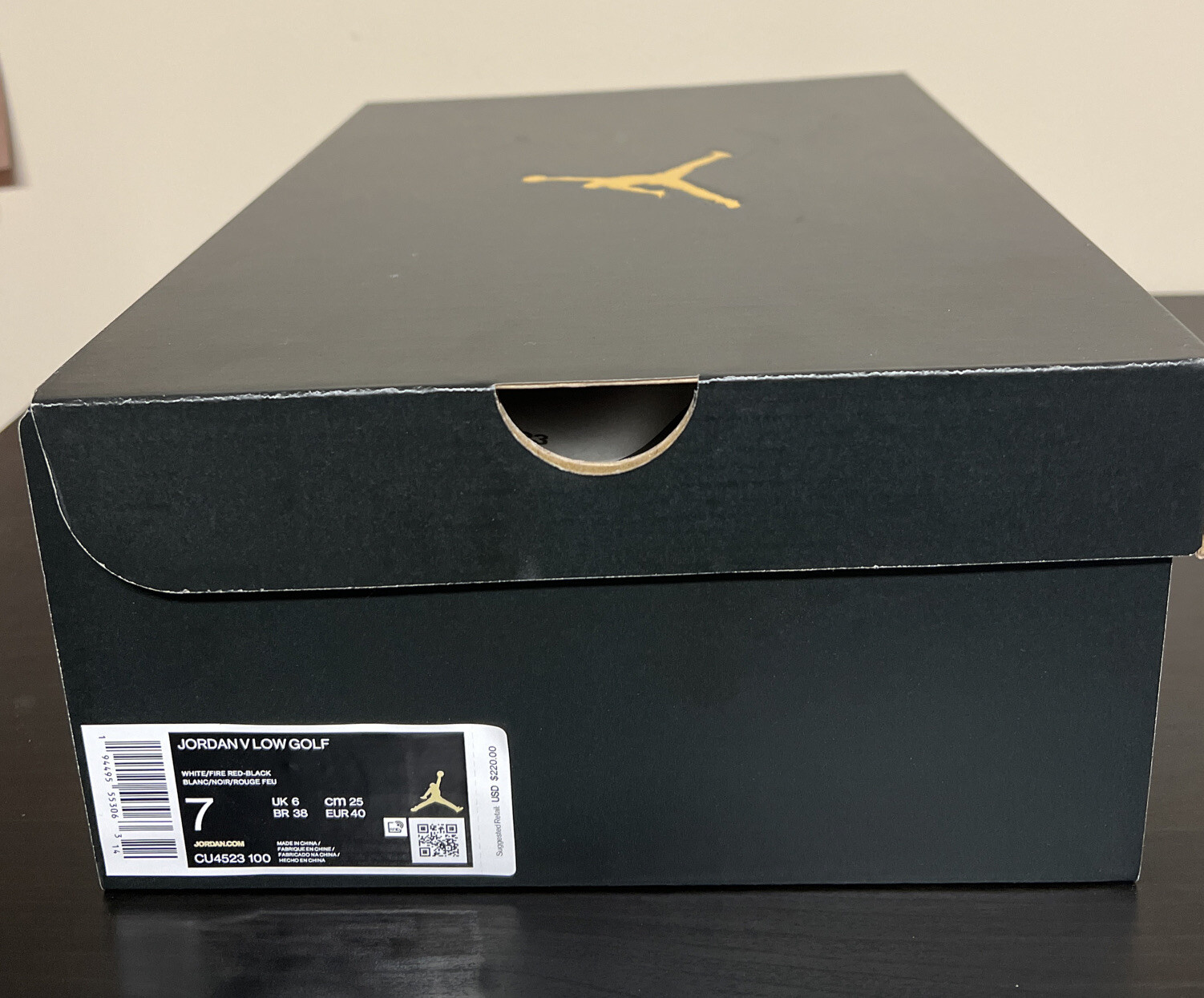 NEW! NIKE AIR JORDAN V LOW RETRO 5 GOLF CLEATS SZ 7 [CU4523-100] 🔥🔥🔥