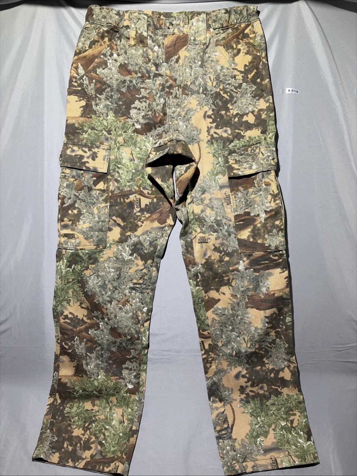 👑 KING'S Camo Desert Men's Small Cargo Pants 6 Pockets