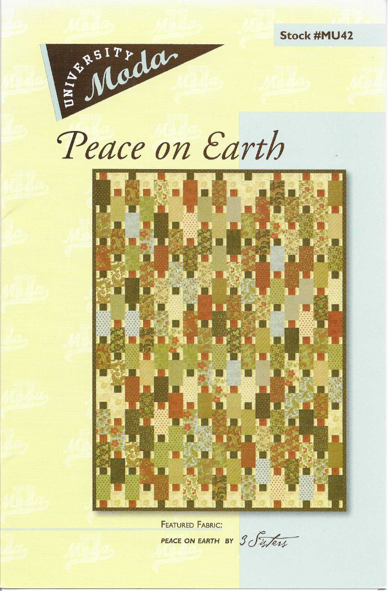 Peace on Earth 68" x 92" Quilt Pattern University Moda #MU42
