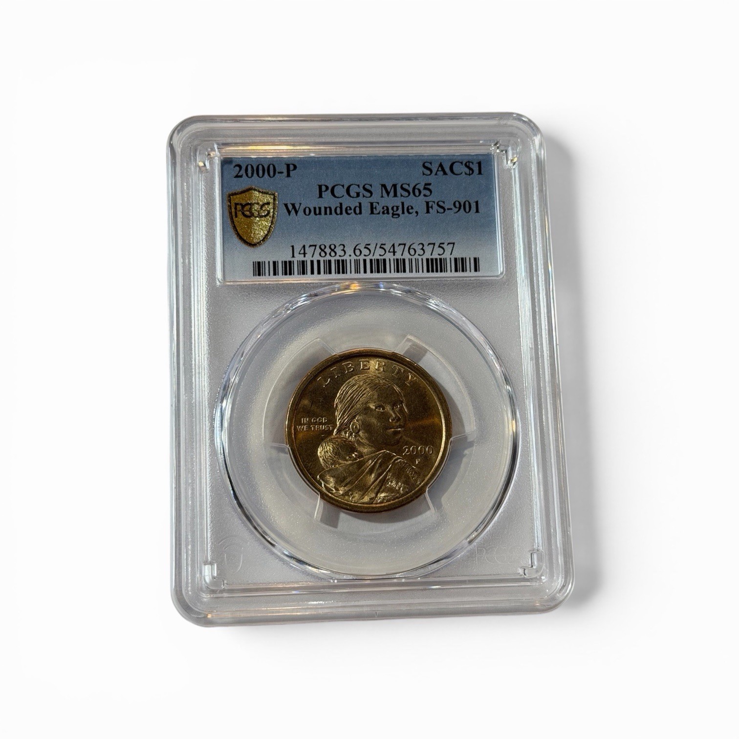 2000-P Wounded Eagle PCGS MS65 Error Coin, LOT #2, FREE SHIPPING