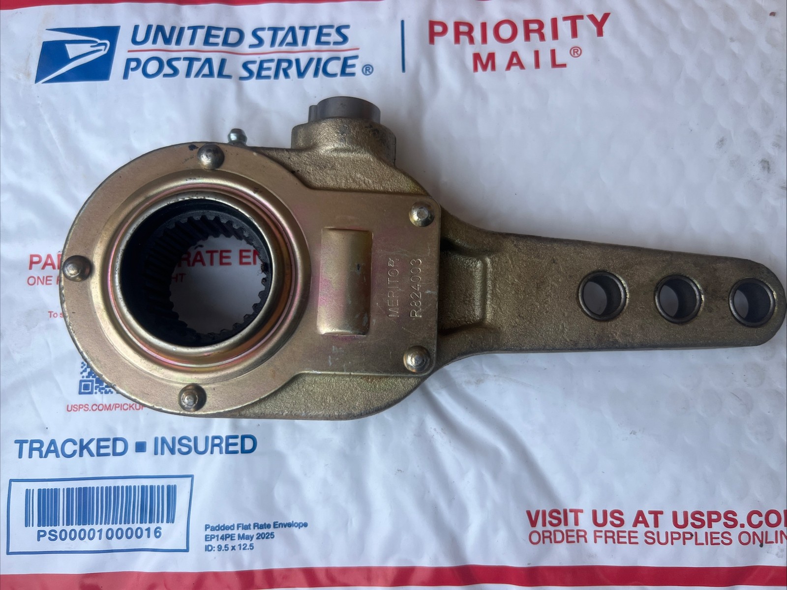 R824003 NEW GENUINE MERITOR MANUAL SLACK ADJUSTER 1.5" 28 SPLINE 5-6-7 Inch