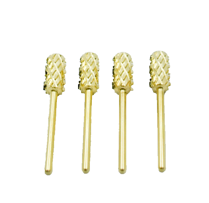 Startool Acrylic Nail Drill 3/32 R5X Coarse Round Top Gold ( 6 Pieces)