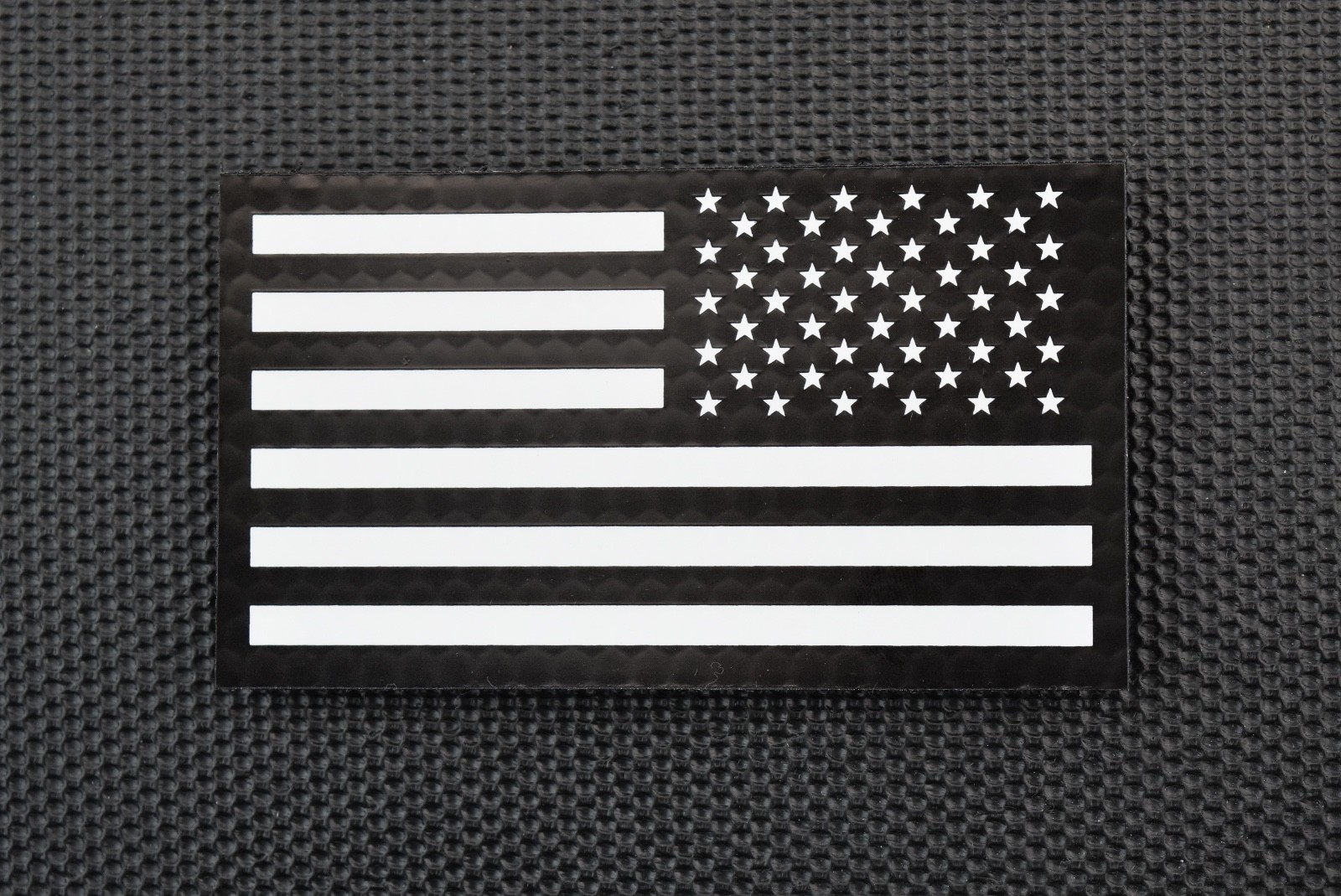 Infrared Reverse US Flag Patch Black & White Police SWAT LEO Security IR Hook