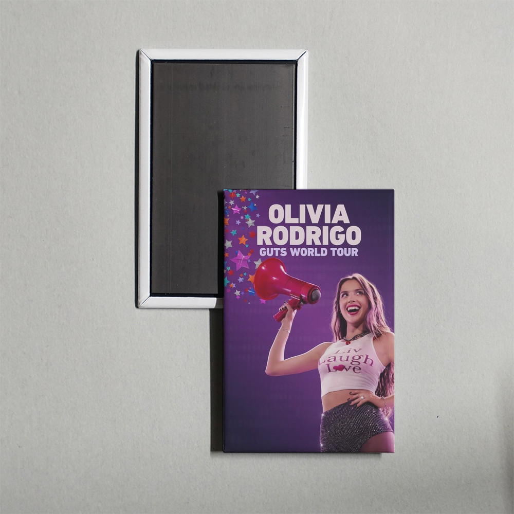 Olivia Rodrigo GUTS World Tour Mini Movie Poster Fridge Locker Magnet