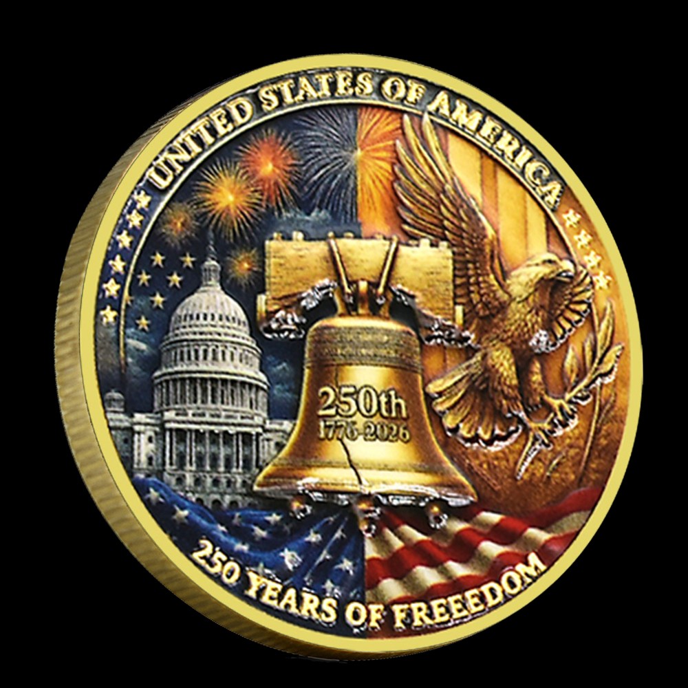 USA 250 Years of Freedom Commemorative Coin We The People Liberty Bell Eagle