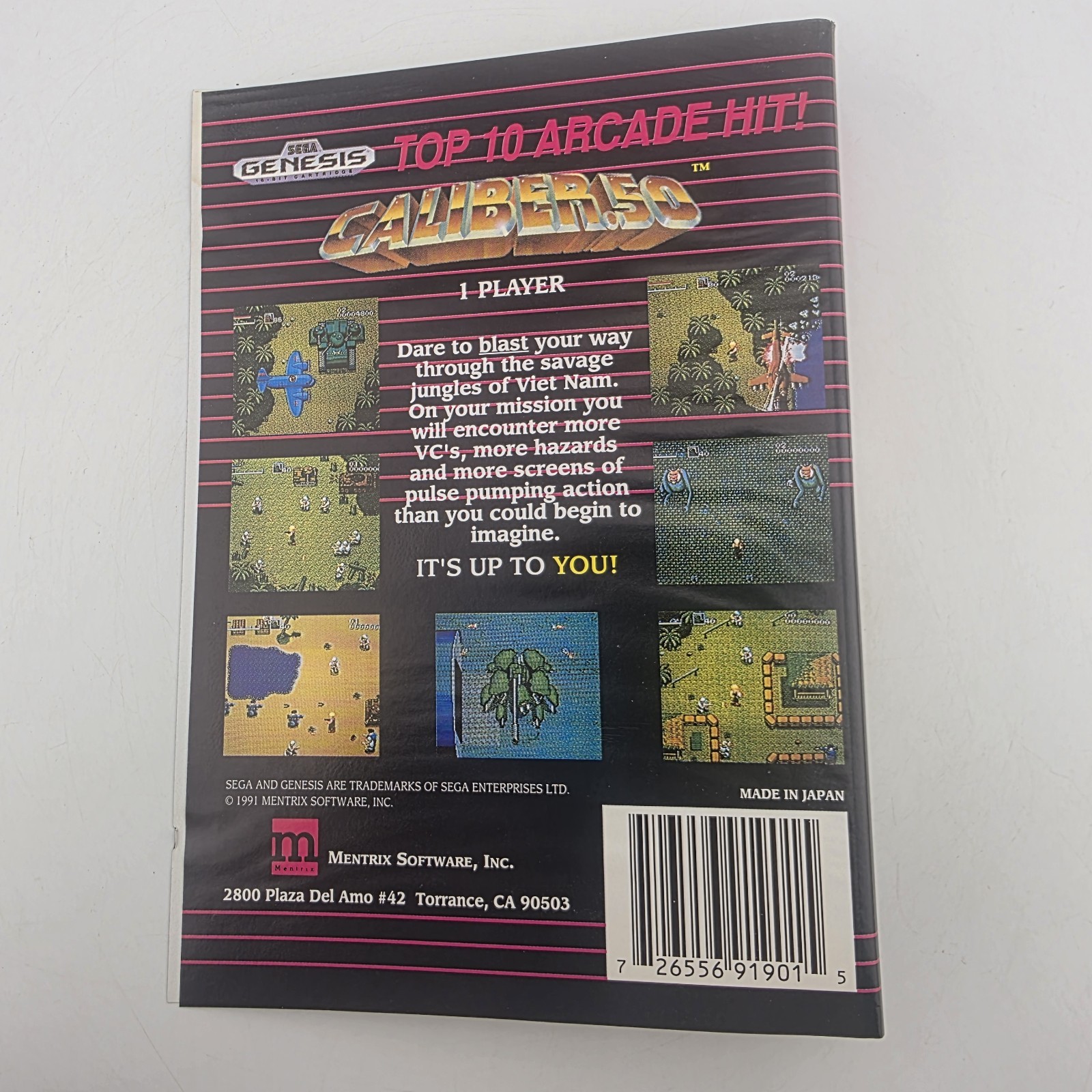 Caliber 50 Case (SEGA Genesis) Authentic BOX + Registration Card ONLY