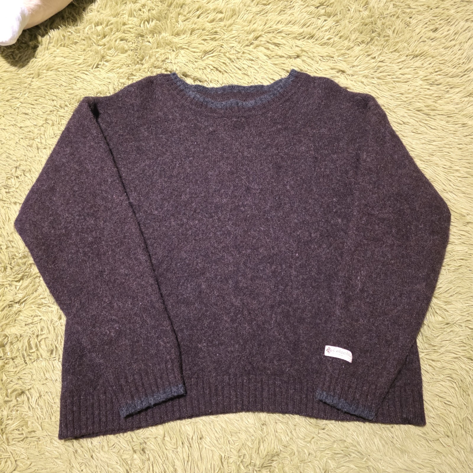 VTG Columbia Mens XL Shetland Wool Brown Long Sleeve Sweater Classic USA Outdoor