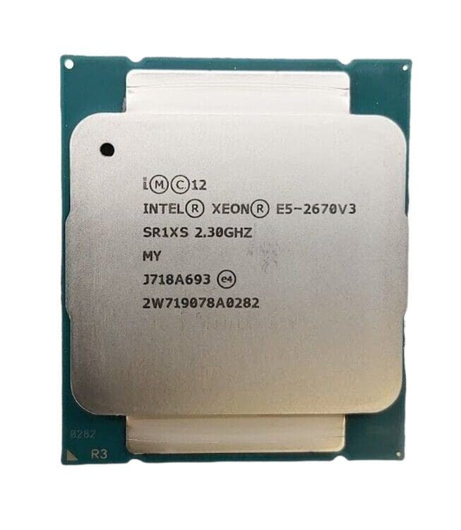 Matched Pair __ Intel Xeon E5-2670 V3 2.3GHz 12-Core CPU _ LGA2011 _ SR1XS