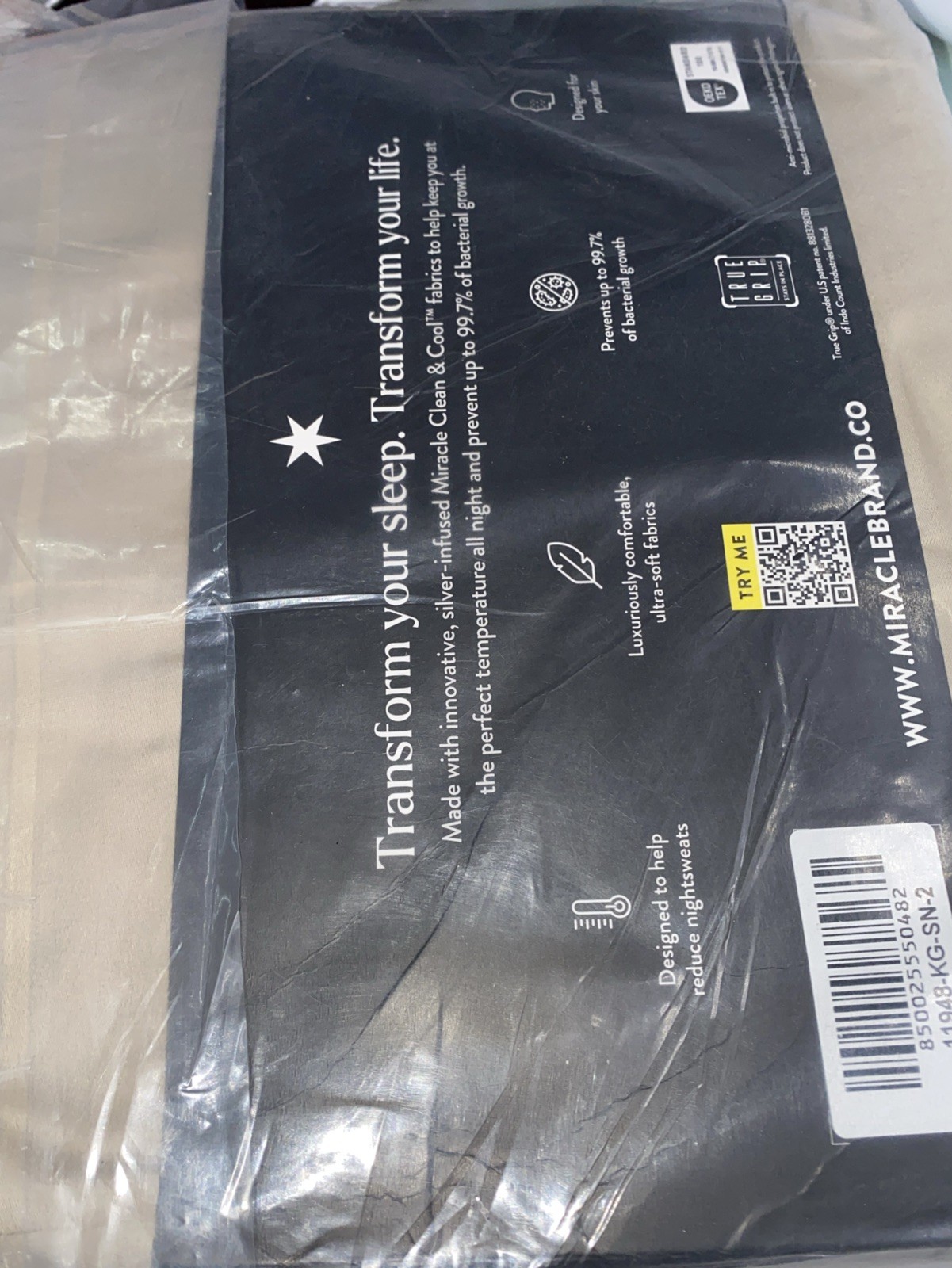Miracle Made Extra Luxe Self-Cooling Self-Cleaning King Sheet Set Sand