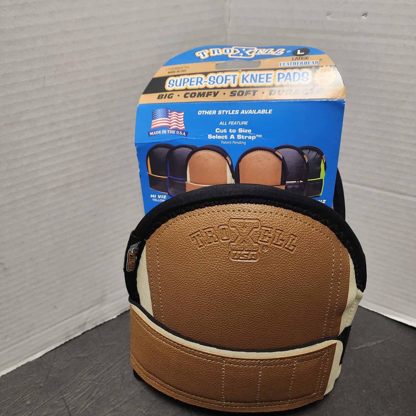 Troxell VINTAGE Supersoft Leatherhead  size L Kneepads Premium Made in USA