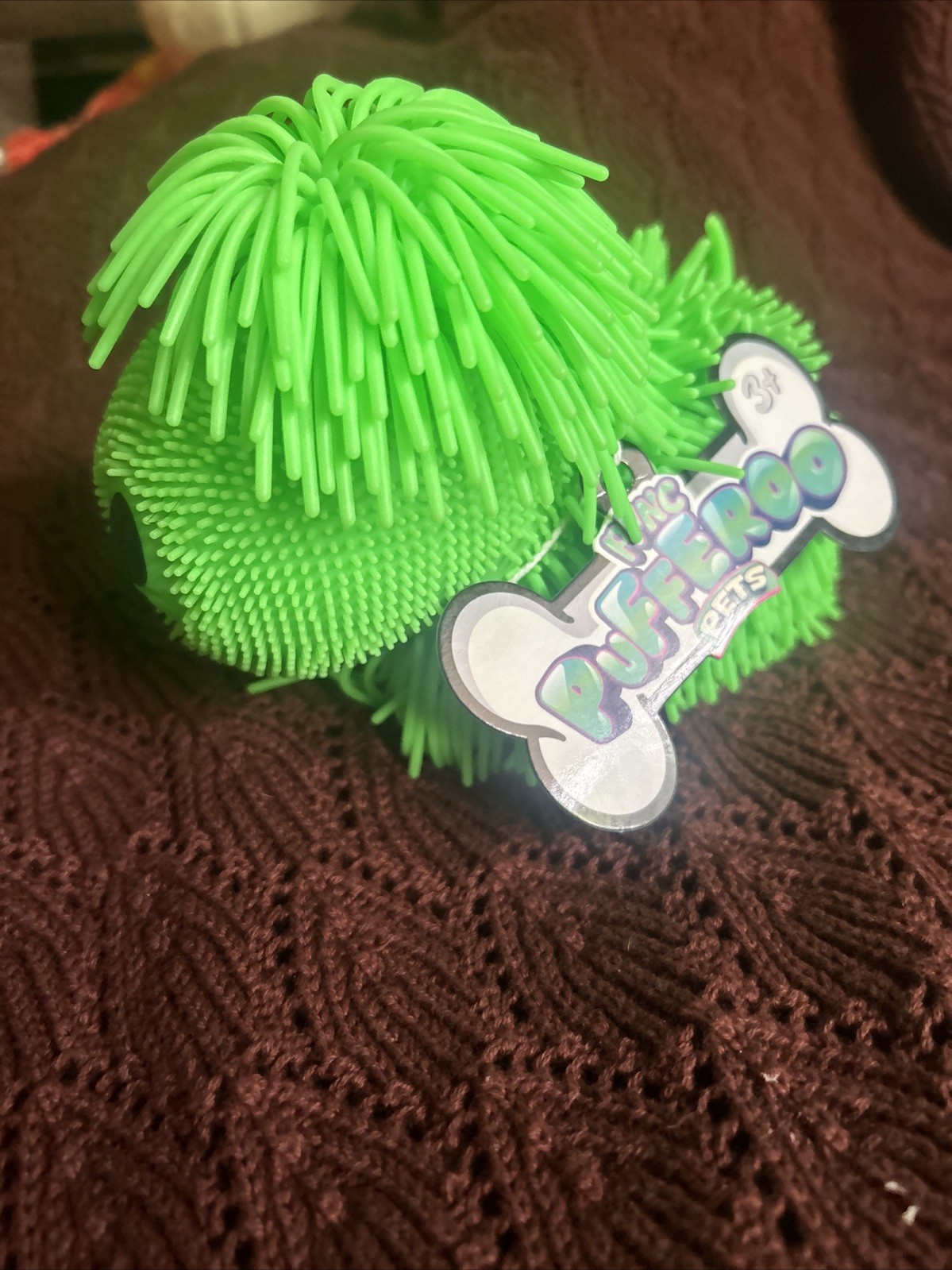 Pufferoo Pets Shaggy Puffer Dog Squishy Toy Viral TikTok Fidget Sensory  Green