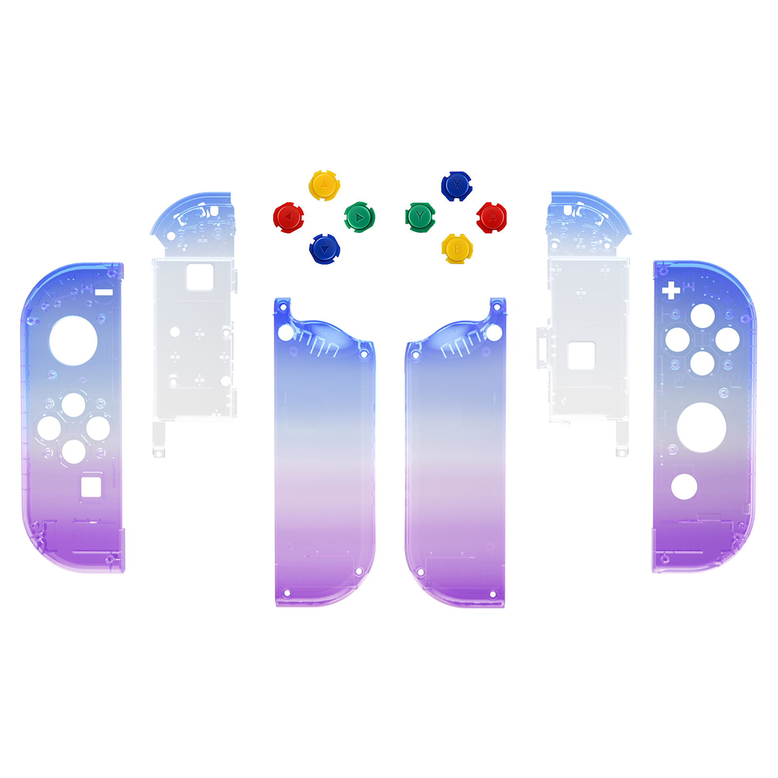 Clear Housing Shell Buttons Replacement For Nintendo Switch Joy Con Controller