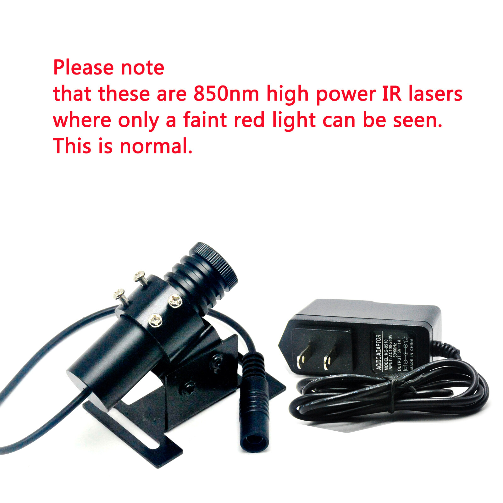 1pc Focusable 850nm 100mW IR Infrared Laser Diode Module 22x60mm