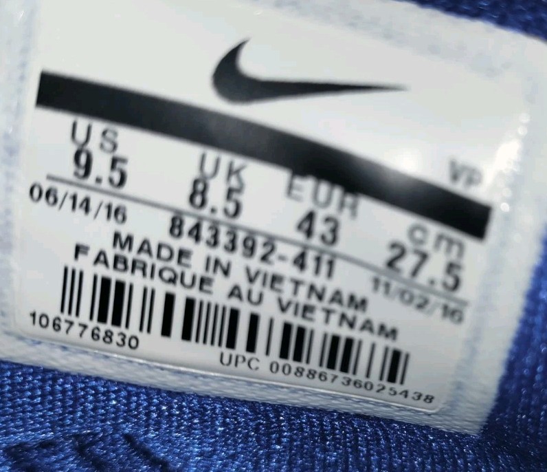 Nike Zoom KD 9 Home Sneaker Shoe Mens 9.5 Game Royal / White 843392- 411