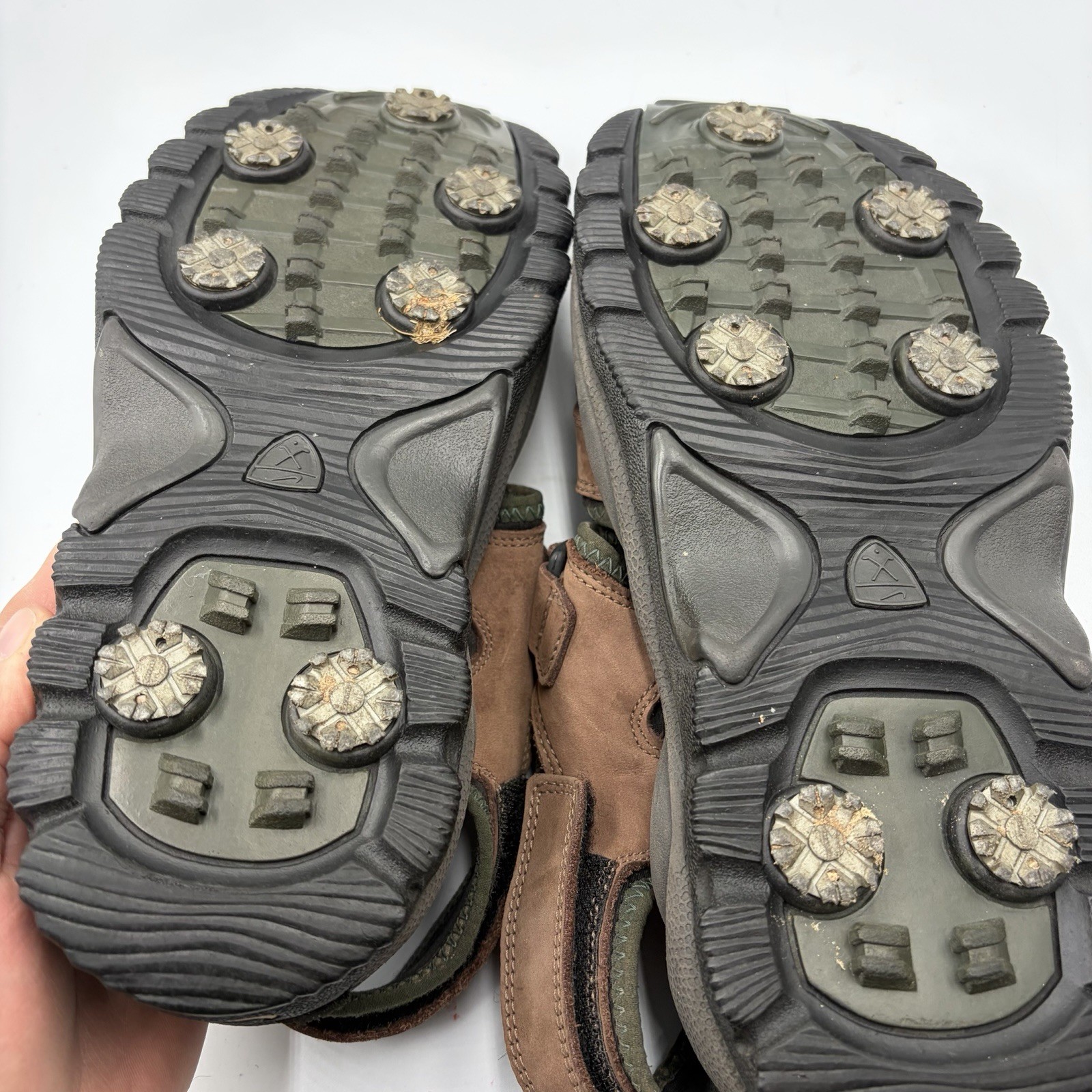 Nike Air Adjustable Strap Golf Sandals Brown Green Mens US 11 EUR 45