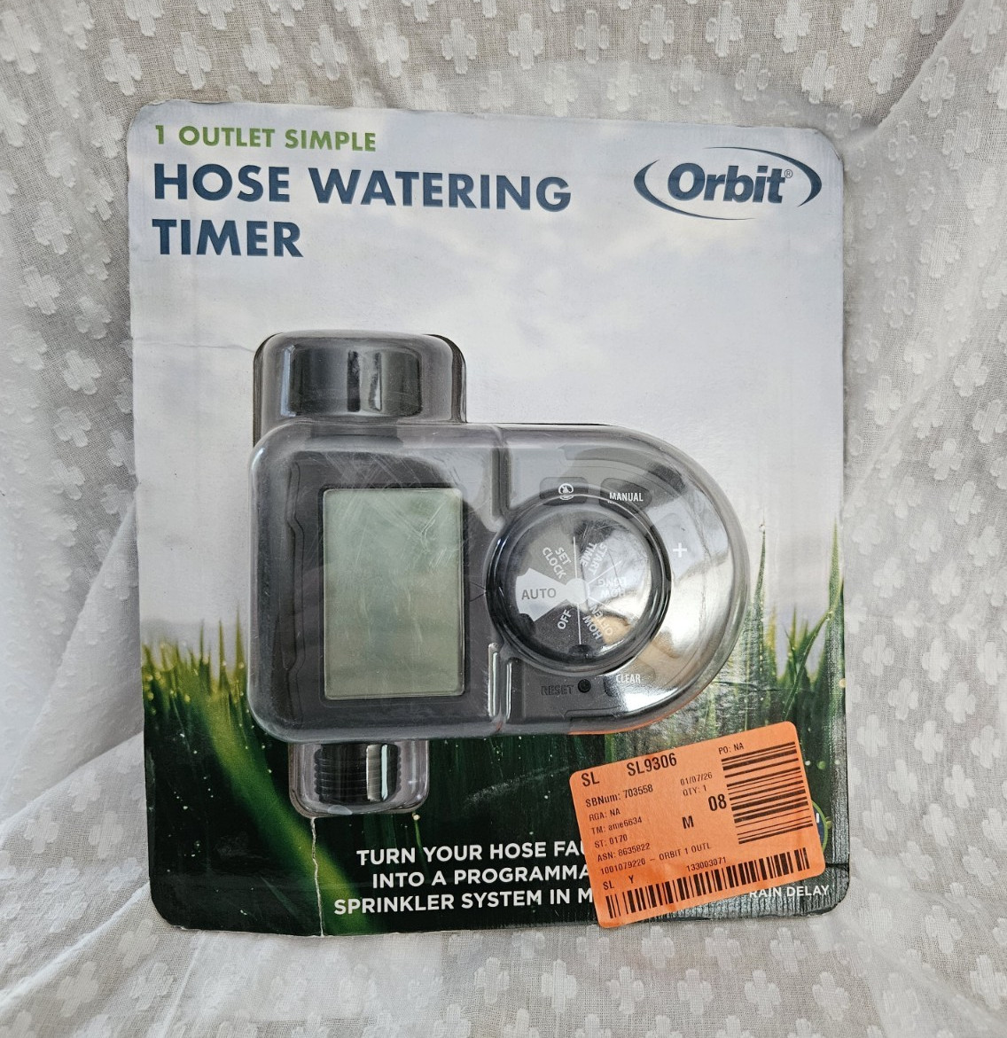 Orbit 1-Outlet Hose Timer/w/Rain Delay