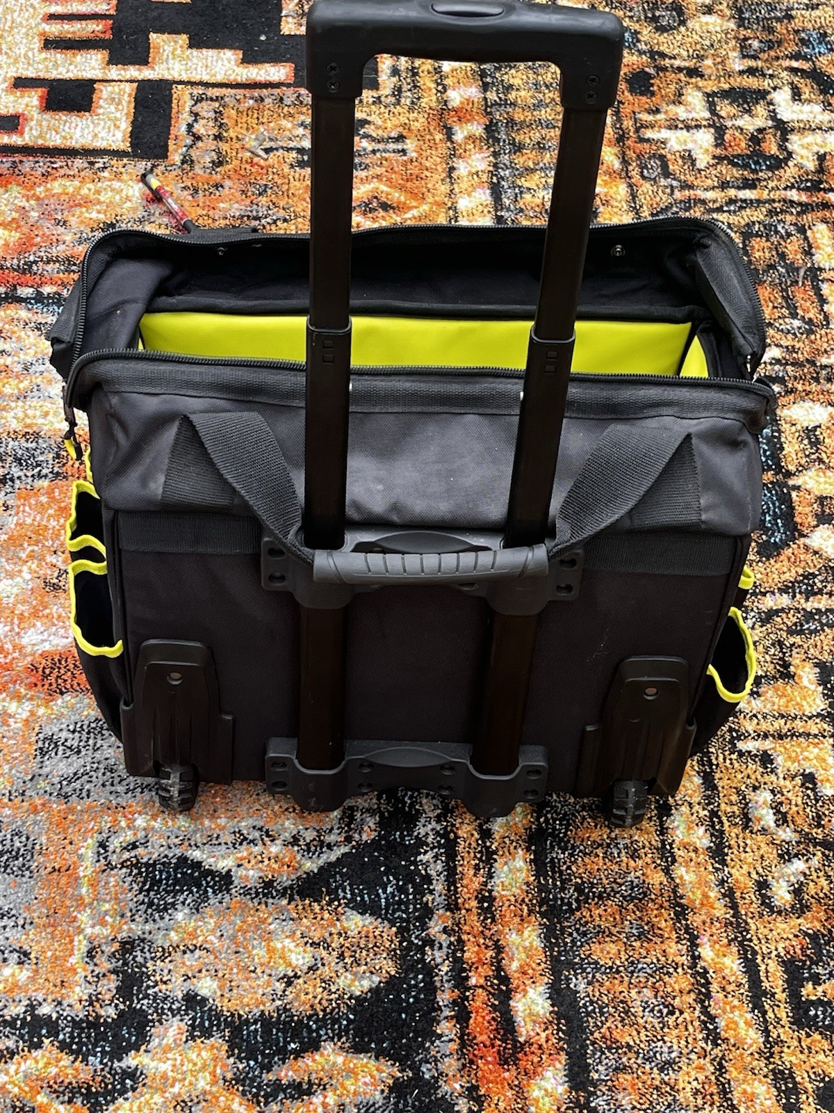 AWP Rolling 18 Inch Tool Bag with Telescoping Handle - 14 Pockets -