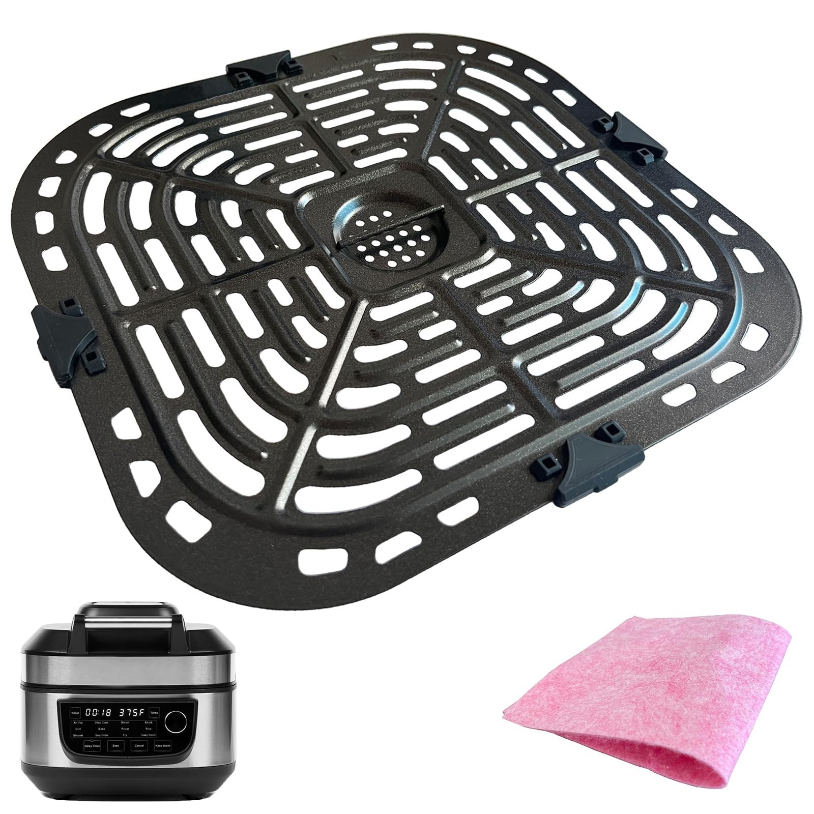 6QT Air Fryer Grill Plate for Power XL Grill Air Fryer Combo 6QT 12-in-1 Indoor