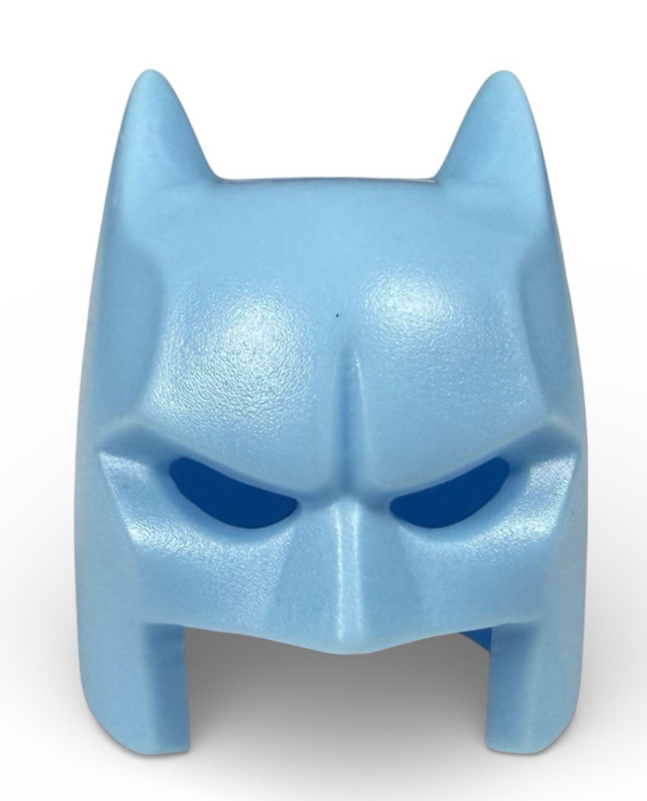 OFFICIAL Lego Unreleased Monochrome Prototype Medium Blue Batman Minifigure Cowl