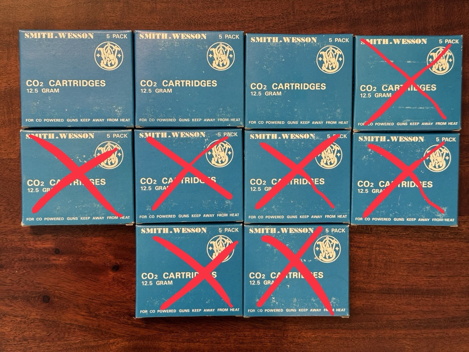 Smith & Wesson 5 Pack 12.5 Gram CO2 Cartridges No. 751 RARE 70’s MADE IN JAPAN