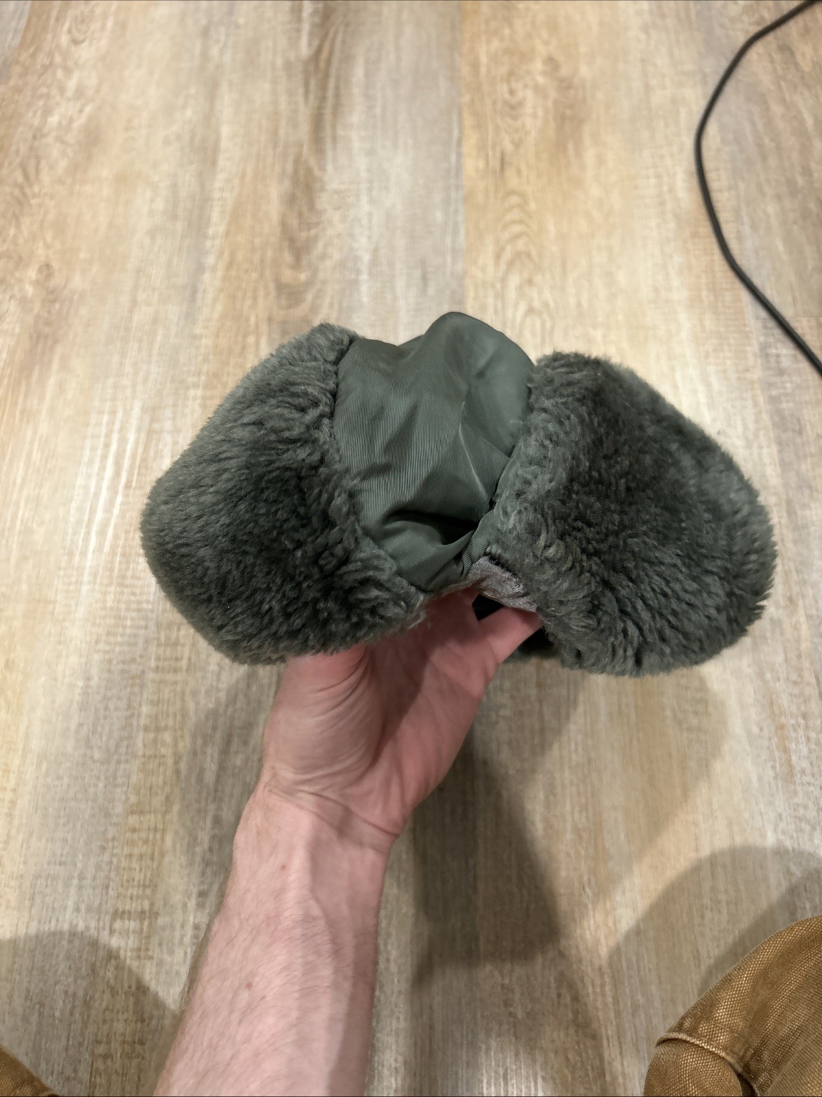 Military Helmet (hat) Flyer's, Winter B-9B USAF Size Medium