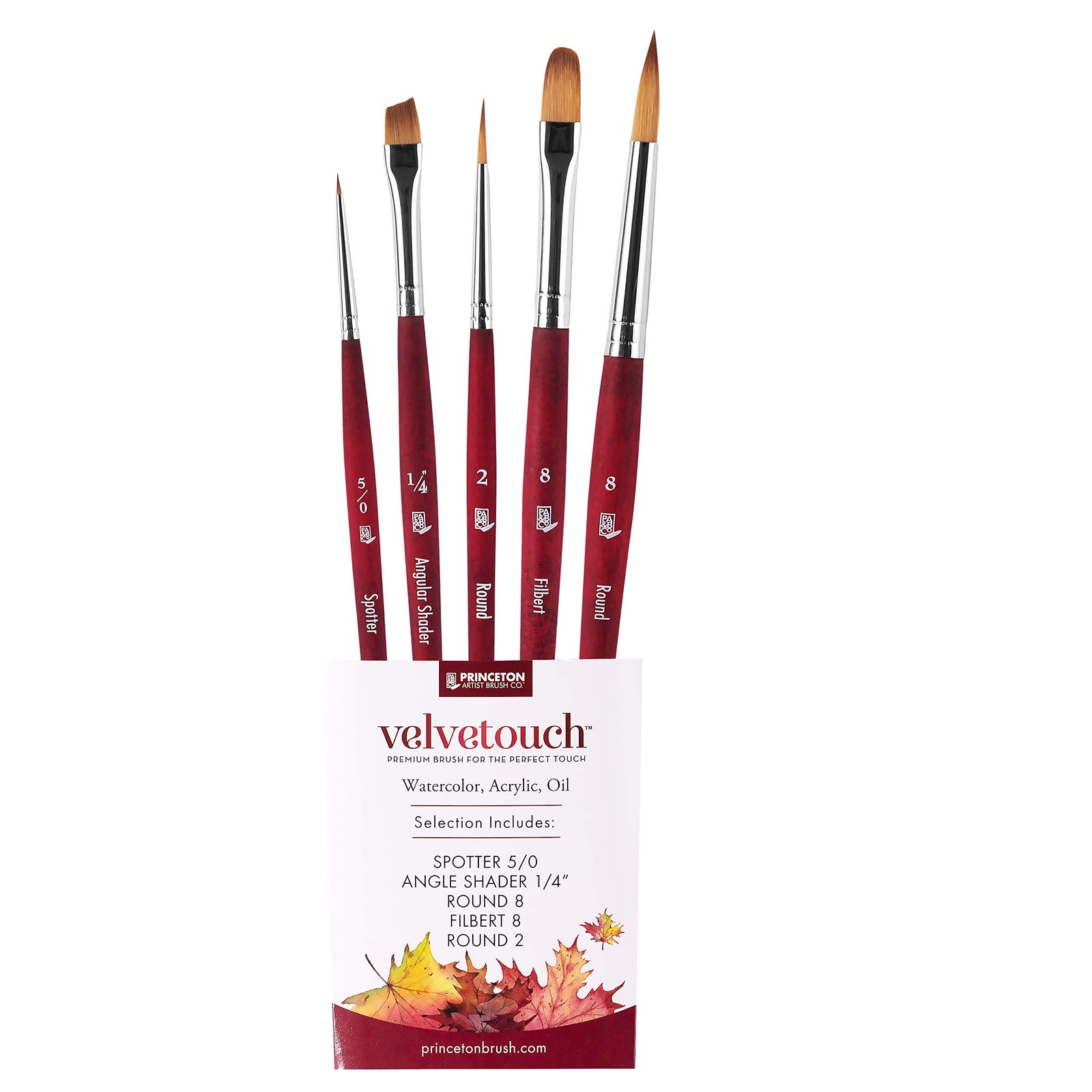 Velvetouch Series 3950 - 5pc Professional Paint Brushes for Acrylic Painting ...