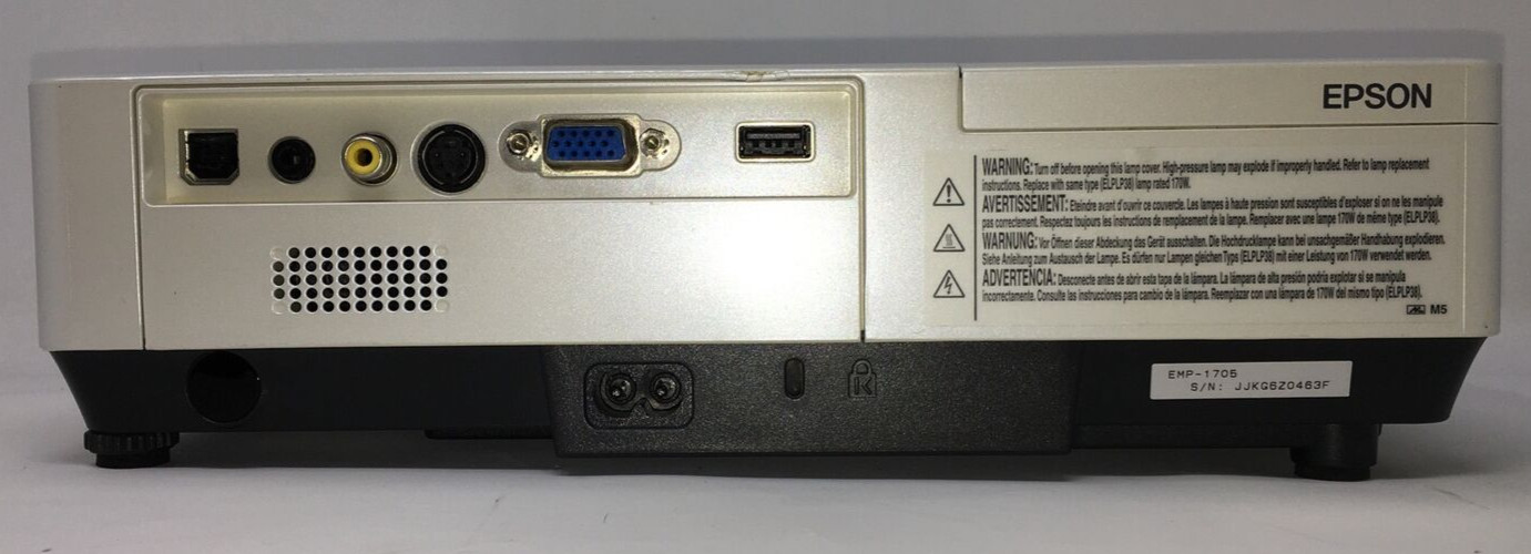 Epson - EMP-1705 - XGA Projector W/remote MW0B2