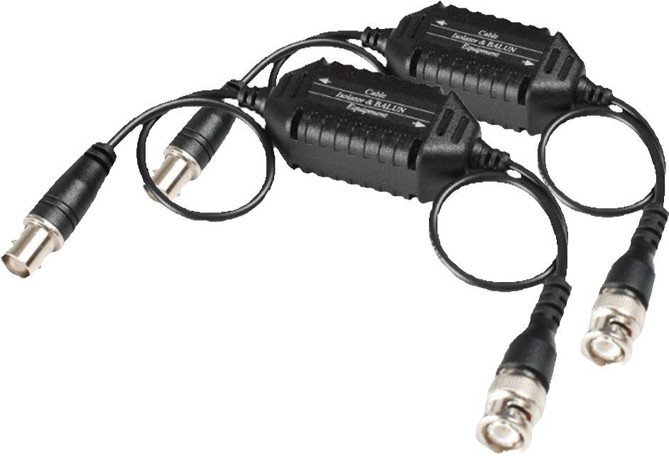 2 Pcs GB001 Analog CCTV BNC Video Ground Loop Isolator Built-in Video Balun