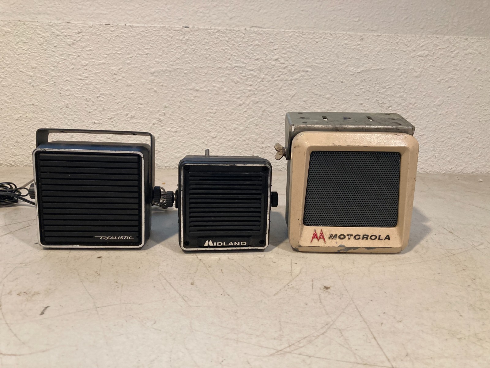 Lot of 3 CB Radio External Speakers Realistic Midland Motorola Untested