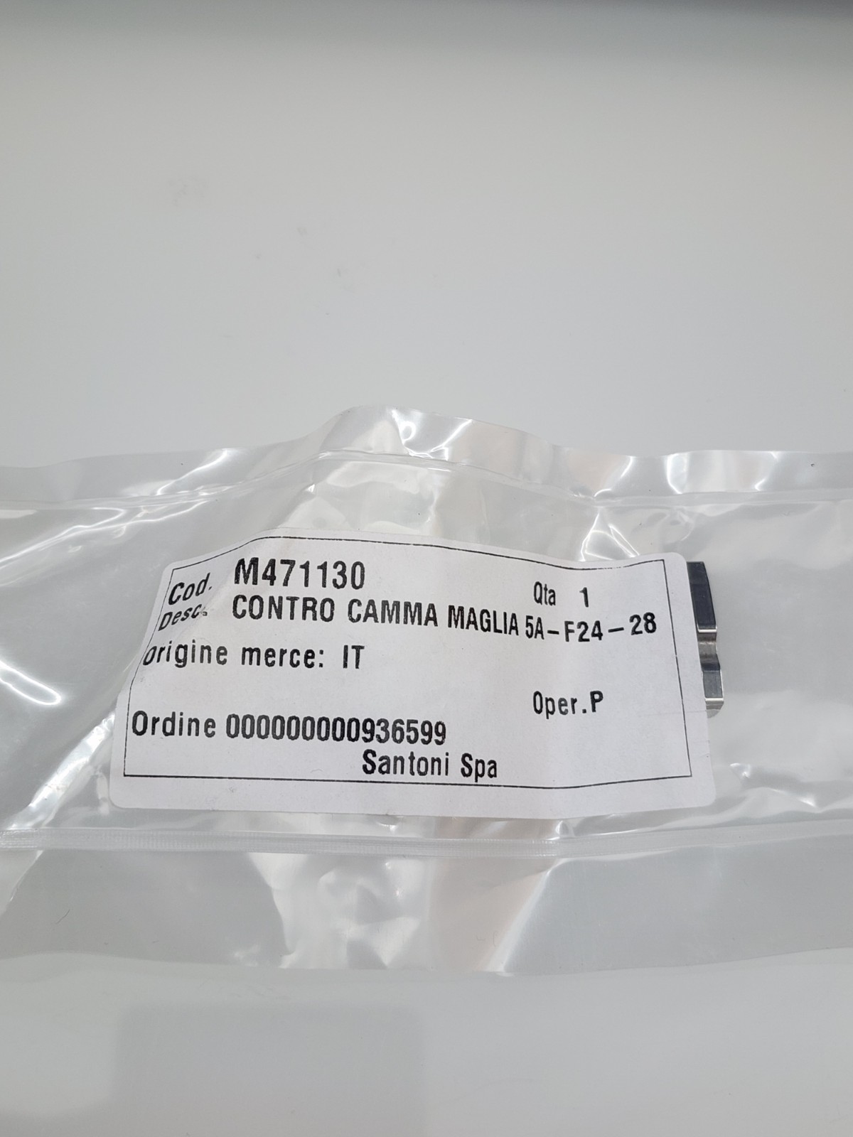 Santoni Spa M471130 CONTRO CAMMA MAGLIA 5A-F24-28 Stitch Counter Cam Part