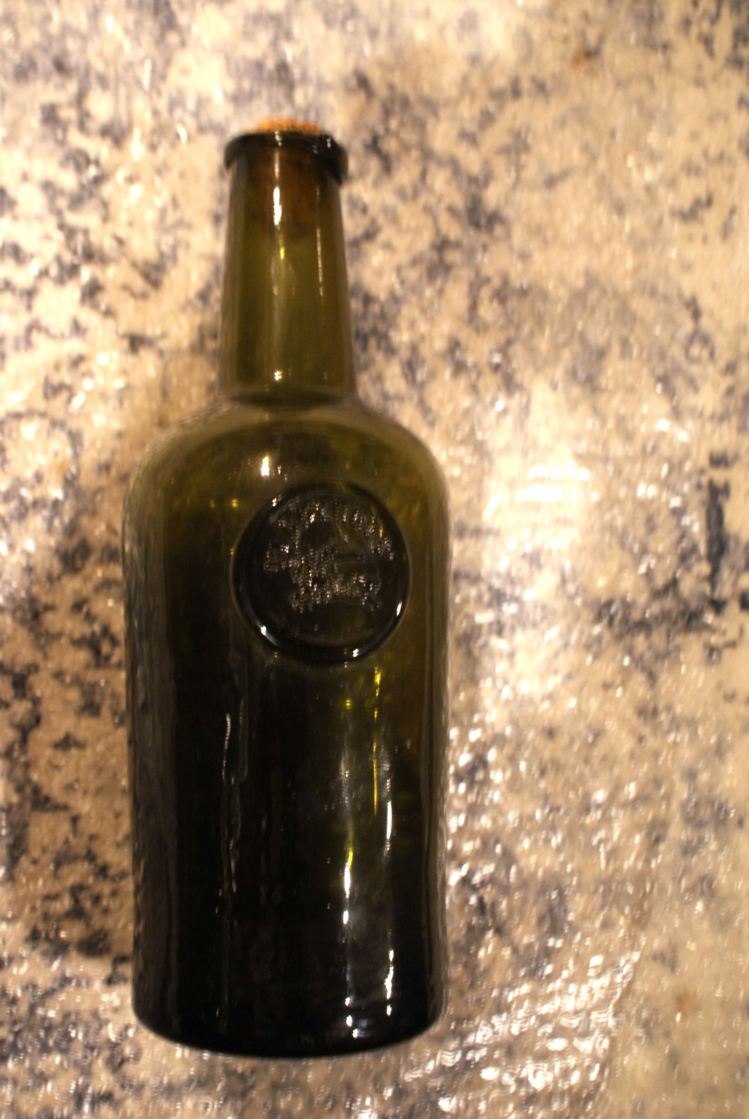 Vintage Burberrys Olive Green Liquor Bottle Decanter England w/ Sticker