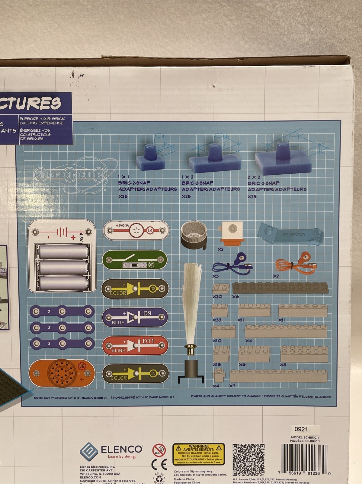 Elenco SC-BRIC1 Snap Circuits Bric Structures Electronics Kit Complete