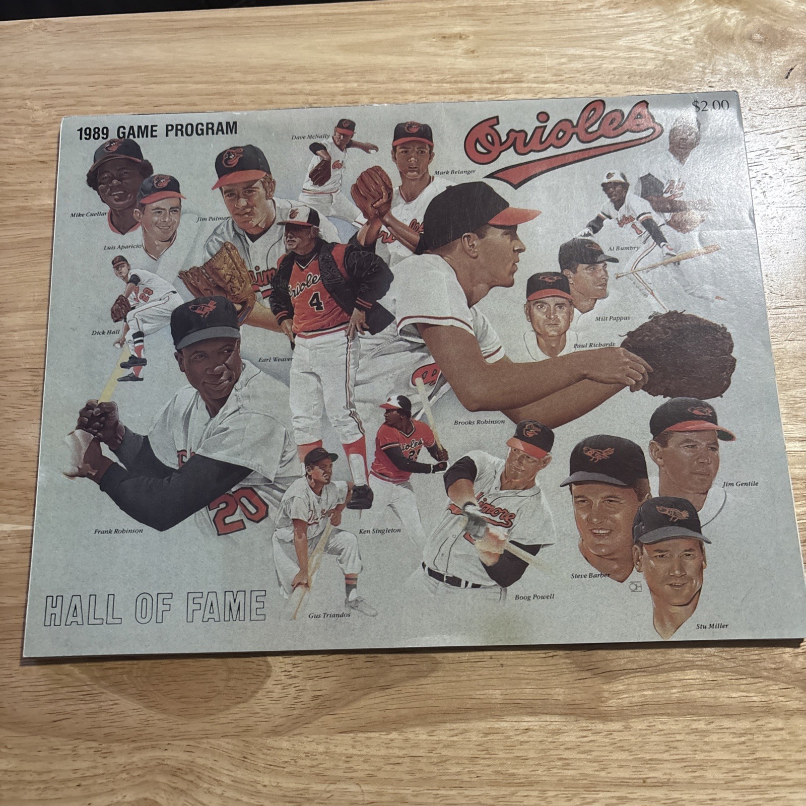 1989 Baltimore Orioles Game Program Marlboro Ad on Back Cover