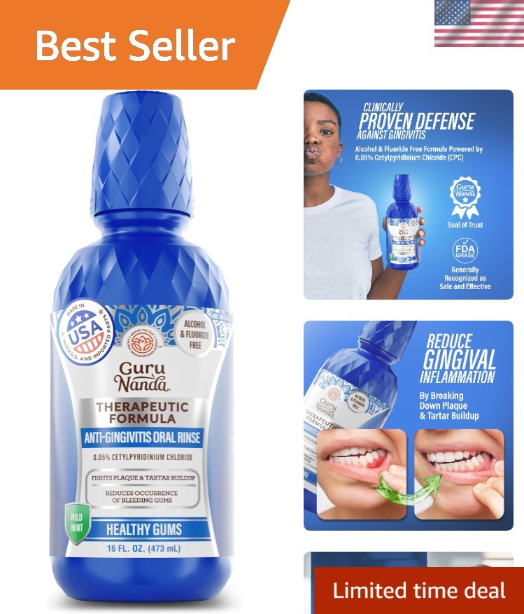 GuruNanda Healthy Gums Mouthwash 16oz Antigingivitis