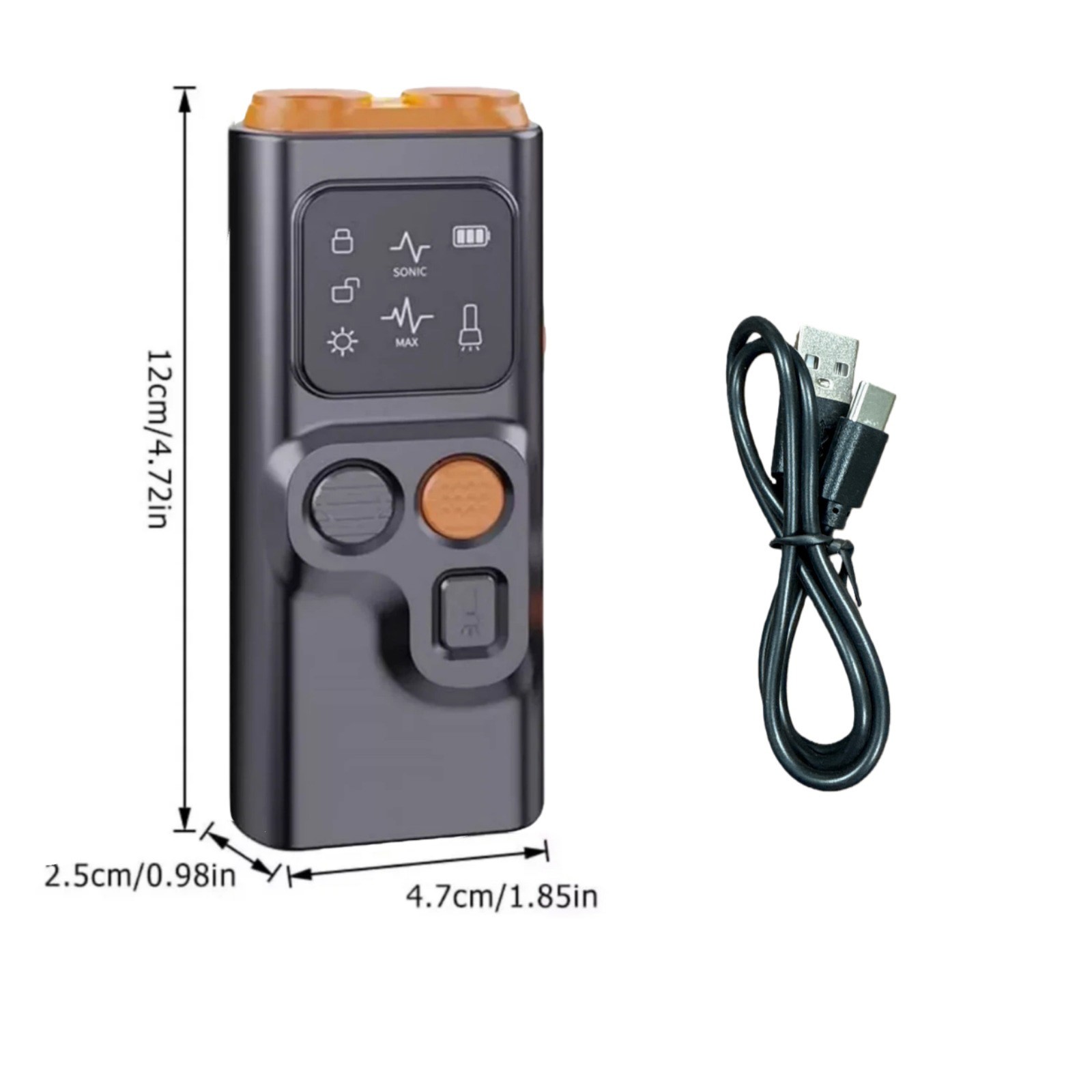Ultrasonic Dog Training Device with Bark Deterrent and LED Flashlight Feature
