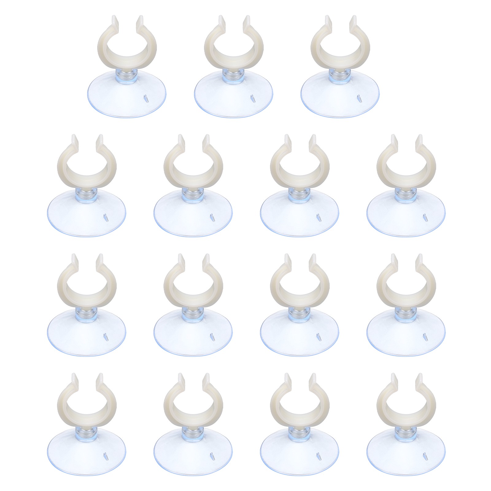 15Pcs Aquarium Suction Cups for 0.9" Fish Tank 23x45MM Clear