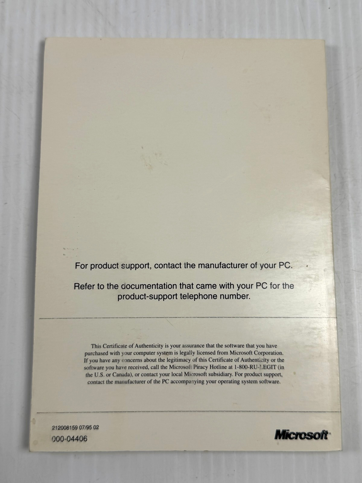 Vintage Introducing Windows 95 Manual with COA