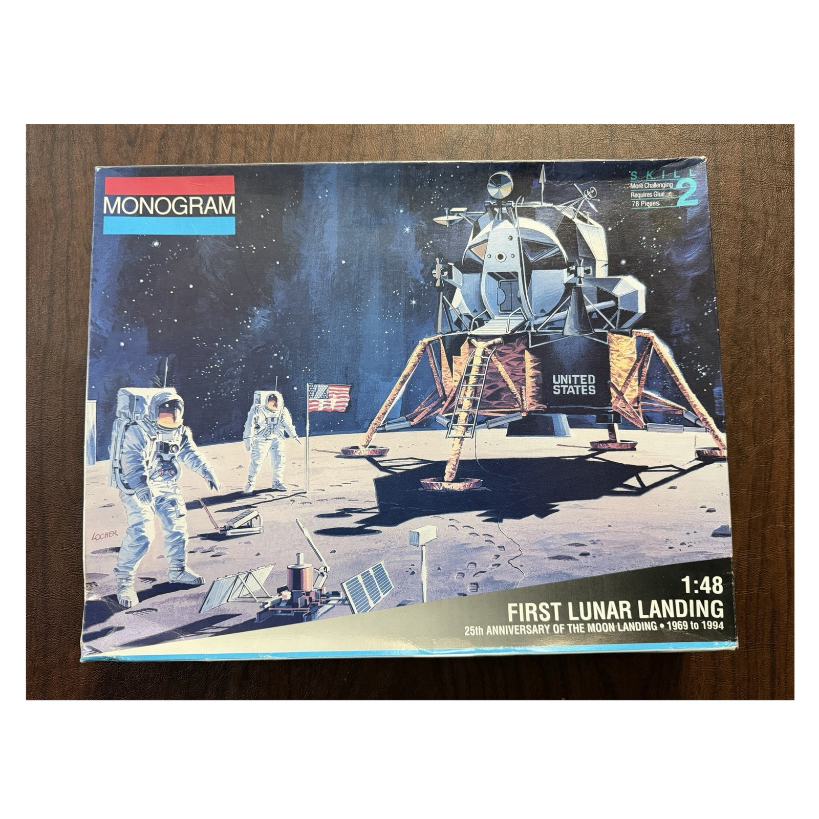Monogram 1:48 Apollo First Lunar Landing Model Kit 5081 Spacecraft