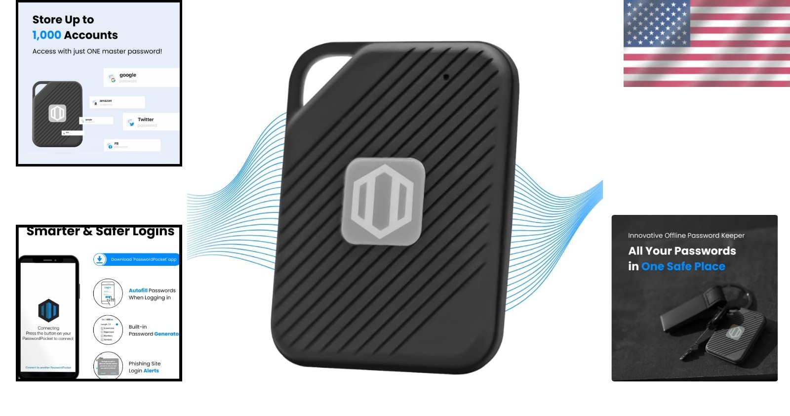 Offline Password Keeper – Secure Bluetooth Drive with 1,000 Credential Storage