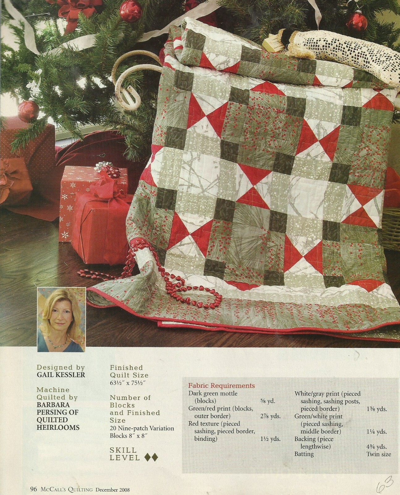 B0512 FROST AND BERRIES   QUILT PATTERN/INSTRUCTIONS