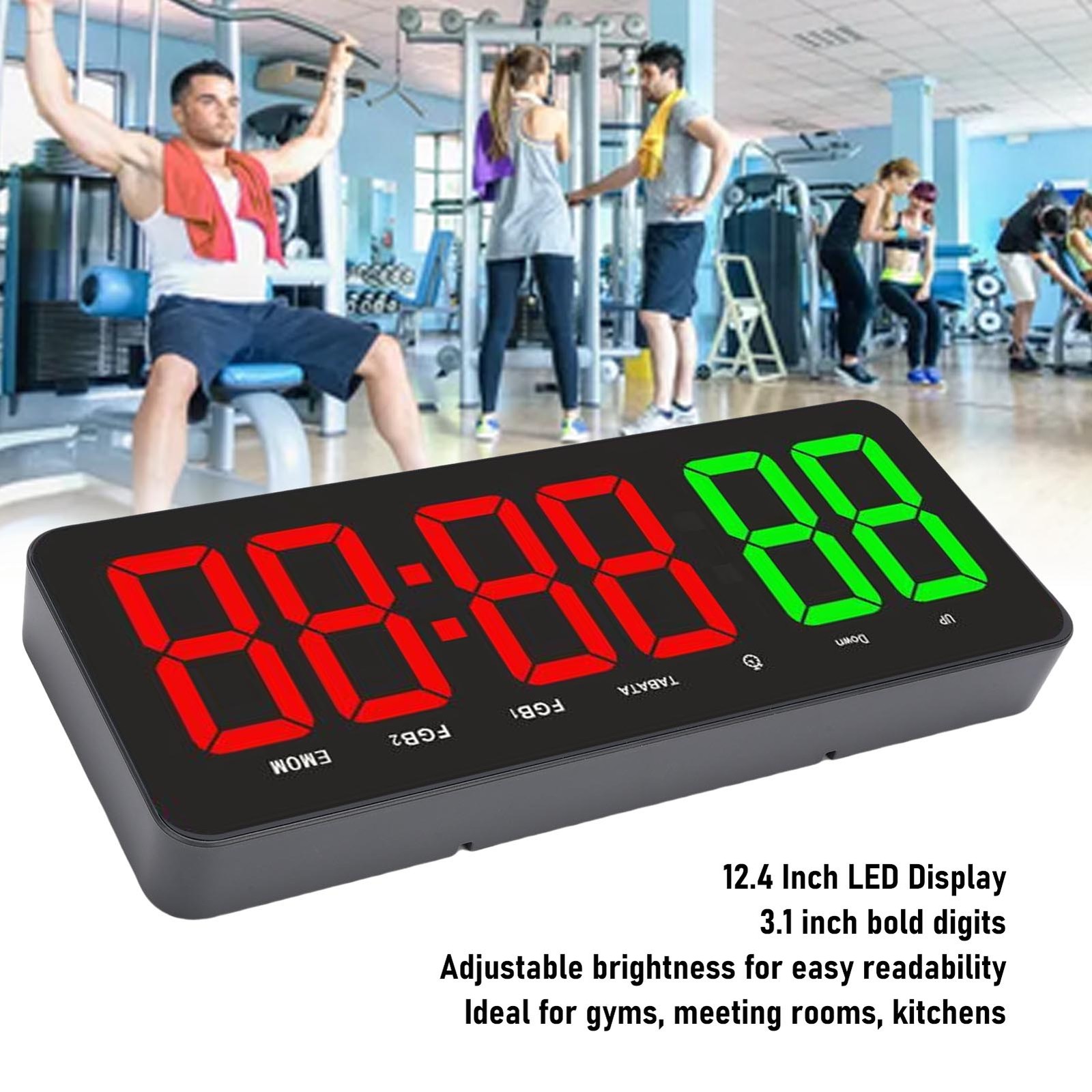 Interval Fitness Timer Versatile With Remote Control For Gyms Easy To Use